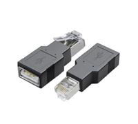 Paquete de 2 adaptadores de red USB a RJ45 Ethernet USB 2.0 hembra a Ethernet macho para módems de escritorio
