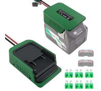 Paquete de 2 adaptadores de ruedas de alimentación para Hitachi de 18 V para batería Metabo HPT de 18 V con fusible, funciona con Hitachi 18 V para Metabo 18 V convertidor de batería de rueda