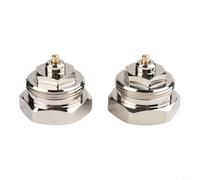 Paquete de 2 adaptadores de válvula termostática de latón M30 x 1.0 - M30 x 1.5 para válvulas de radiador Oventrop anteriores a 1998, convertidor de calefacción cromado para instalación de termostato