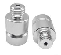 Paquete de 2 adaptadores GNSS GPS de aluminio de 5/8 pulgadas macho a hembra para prismas de estación total y varillas de topografía, compatible con equipos de encuesta