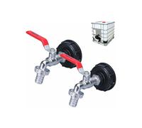 Paquete de 2 adaptadores para grifos de depósitos de agua IBC de 1000 litros, conectores para válvulas de drenaje para sistemas de recolecci