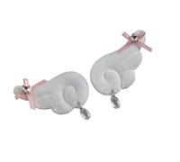 Paquete de 2 adornos colgantes retro para bolsa, insignias de ala de tela de inspiración milenaria para hacer joyas, manualidades, accesorio de moda para el pecho, One Size, como se describe