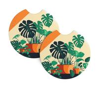 Paquete de 2 alfombrillas de bambú con estampado de tortuga de caricatura para coche, de silicona, tipo universal para coches, camiones, a prueba de polvo y duraderas