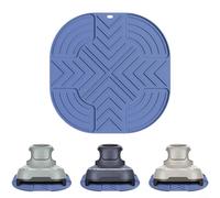 Paquete de 2 almohadillas calientes de silicona para freidora de aire Fn101gy - Alfombrilla protectora de encimera resistente al calor antideslizante de grado alimenticio 26 x 26 cm, verde beige (azul
