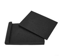 Paquete de 2 almohadillas de aislamiento de espuma acústica de alta densidad para altavoces de monitor de estudio, 28 x 19 x 4 cm, color negro (A)