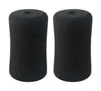 Paquete de 2 almohadillas de espuma negra de alta densidad para banco de pesas, mesa de inversión, gimnasio, máquina de entrenamiento, patas de tubo, rodillo de repuesto de 5.1 x 2.8 x 0.8 pulgadas