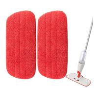 Paquete de 2 almohadillas de repuesto reutilizables de microfibra, adecuadas para fregona OXO Good Grips, almohadillas de repuesto para mopa húmeda/seca, para limpieza de suelos duros (mopa no