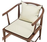 Paquete de 2 almohadillas impermeables para exteriores con respaldo, 40 x 40 x 5 cm, respaldo bajo con lazos para jardín, ideal para relajarse al aire libre