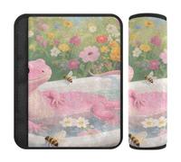 Paquete de 2 almohadillas para cinturón de seguridad de automóvil, fundas suaves para cinturón de seguridad de automóvil, para mujeres, hombres, niños, S, salamandra, tina artística