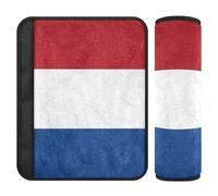 Paquete de 2 almohadillas para cinturón de seguridad de coche, suave, para mochila, correa de hombro, para adultos, jóvenes, niños, bandera M, Países Bajos