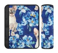 Paquete de 2 almohadillas para cinturón de seguridad de Devon Rex Cats color azul real, para evitar que el cinturón de seguridad corte en el cuello para sedán, protector para cinturón de carro