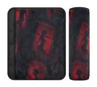 Paquete de 2 almohadillas suaves para cinturón de seguridad de automóvil, para adultos, niños, S, diseño de silueta mística