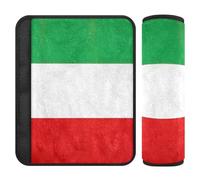 Paquete de 2 almohadillas suaves para cinturón de seguridad de coche, para asiento de bebé, para adultos, niños, S, bandera de Italia