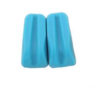 Paquete de 2 amortiguadores de goma para equipo de fitness, diseñados para absorber y reducir el sonido, con goma que no se deforma con ranuras antiaflojamiento (azul)