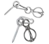 Paquete de 2 anillos de corbata de caballos, accesorios de entrenamiento de caballos de acero inoxidable, accesorios de entrenamiento de caballos resistentes y suministros para atar y retraer
