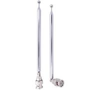 (Paquete de 2) Antena de Radio BNC con Conector Macho BNC, Adaptador de Conector, Antena TelescóPica de Acero Inoxidable VHF UHF BNC