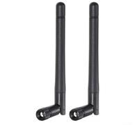 Paquete de 2 antenas de 433 MHz de 2 dBi con conector macho RP-SMA | Cobre, negro, 108 mm, impulso de señal omnidireccional para módulos inalámbricos