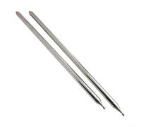 Paquete de 2 antenas telescópicas de 5,6 m, antena de radio HF de acero inoxidable 201 con tuerca M10 para aficionados de onda corta positiva V DIY, plata