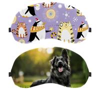 Paquete de 2 antifaz Happy Young Dog alemán para dormir de lado, máscara de dormir suave para mujeres y hombres, bloqueo de luz completo, sin presión para los ojos