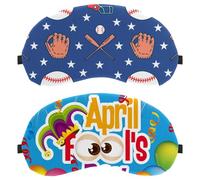 Paquete de 2 antifaz para dormir, antifaz para hombres y mujeres, para el Día de los Inocentes de Abril, sin presión, antifaz para dormir, transpirable, bloqueo de luz