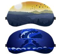 Paquete de 2 antifaz para dormir de lado, máscara de dormir, máscara de ojos para dormir, azul impresionante explosión nube, cubierta suave para viajes, siesta, avión, bloqueo de luz