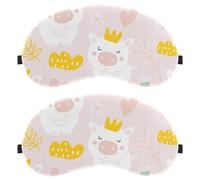 Paquete de 2 antifaz para dormir de lado para hombres y mujeres, máscara de ojos con bloqueo de luz, sombra de ojos con correa ajustable, corona de cerdos con vendas nocturnas