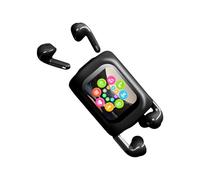 Paquete de 2 auriculares inalámbricos Bluetooth 5.4 con pantalla táctil inteligente, cancelación activa de ruido, dientes azules, dos pares de auriculares TWS para parejas, dos personas con micrófono