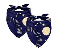 Paquete de 2 bandanas para perro, diseño de planetas, bufandas, pañuelos, gatos, perros, baberos