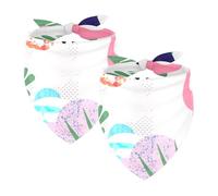 Paquete de 2 bandanas para perros, flamencos y tucanes, bufanda para mascotas, pañuelos, gatos, perros, baberos