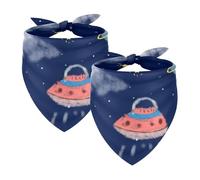 Paquete de 2 bandanas para perros, planetas, bufandas, pañuelos, gatos, perros, baberos