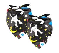 Paquete de 2 bandanas para perros, planetas, bufandas, pañuelos, gatos, perros, baberos