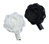 Paquete de 2 bandas para el pelo en forma de camelia, coloridas para mujer, elásticas, para coleta, línea telefónica, joyería