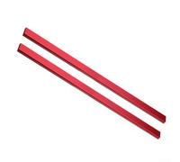 Paquete de 2 barras de inglete deslizantes de aleación de aluminio para sierra de mesa, carpintería, banco de trabajo, taladro, fresado, proyectos de bricolaje, color rojo (450 mm)