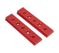 Paquete de 2 barras deslizantes de aleación de aluminio para sierra de mesa, para sierra ingletadora, bloque de parada de valla y accesorio de plantilla de banco de trabajo de carpintería, ranura en T