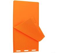 Paquete de 2 bases de silicona para apicultura para molde, 43,5 x 22,5 cm, flexible para prensa de hoja base de nido, para bricolaje, herramientas de fabricación de cera de abejas, blanco, naranja