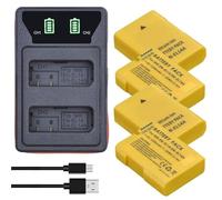 Paquete de 2 baterías compatibles con Nikon EN-EL14 con Cargador LCD Doble for P7800, P7100, D3400, D5500, D5300, D5200, D3200, MH-24(4Pcs Set)