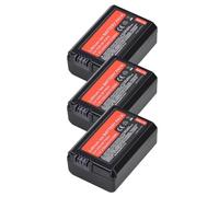 Paquete de 2 baterías compatibles con Sony NP-FW50 con Cargador Doble LCD for a6500, a6300, a7, 7R, a7R, a7R II, a7II, NEX-3 y NEX-5.(3Pcs)