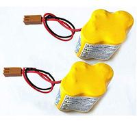 Paquete de 2 baterías de repuesto BR-2/3AGCT4A 6V 4400mAh para control FANUC A98L-0031-0025 sistema CNC