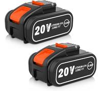 Paquete de 2 baterías de repuesto de 5.0 Ah para herramientas Worx de 20 V, compatible con WA3553, WA3551, WA3572, WX390, WX176, WX178, WU268, WX166.4, WX372.1, WX800, WG2 59E