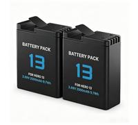 Paquete de 2 baterías de repuesto HERO13 de 2500 mAh, 3,89 V, 3,89 V, batería de iones de litio compatible con cámara deportiva GoPro HERO13, color negro
