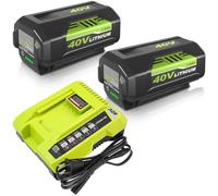 Paquete de 2 baterías de repuesto OP40601 de 7.5 Ah para Ryobi de 40 V y kit de cargador