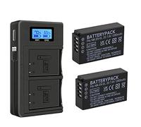 Paquete de 2 baterías EN-EL20 EN-EL20a y cargador USB dual con pantalla LCD inteligente para Nikon Coolpix P950, P1000, DL24-500, Coolpix A, 1 AW1, 1 J1, 1 J2, 1 J3, 1 S1, 1 V3 cámara digital