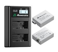 Paquete de 2 baterías LP-E8 de 1900 mAh y cargador USB dual con pantalla | Compatible con cámaras digitales Canon Rebel T3i, T5i, T2i, T4i, 600D, 550D, 650D, 700D, Kiss X5, KissX4, Kiss X6