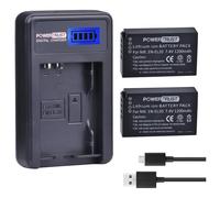 Paquete de 2 baterías para cámara EN-EL20EN-EL20a y cargador USB LCD para cámaras Nikon 1J1J2J3S1AW1.