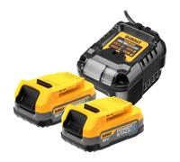 Paquete De 2 Baterías POWERSTACK XR 18V 1.7Ah Li-Ion + Cargador DEWALT