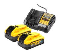 Paquete De 2 Baterías POWERSTACK XR 18V 5 Ah Li-Ion + Cargador DEWALT
