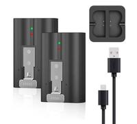 Paquete de 2 baterías recargables para timbre Ring Video Doorbell 2/3/3Plus/4 con estación de carga, batería de repuesto de liberación rápida para Stick Up Cam y Spotlight Cam Batería 3.65V 6040mAh