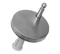 Paquete de 2 bisagras de asiento de inodoro de acero inoxidable con pernos de fijación y tuercas de pozo, juego de accesorios de montaje superior de repuesto compatibles con tapas de inodoro de