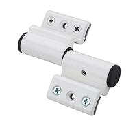 Paquete de 2 bisagras de puerta de aluminio de puente roto de alta resistencia, bisagra de puerta plana de aleación de aluminio engrosada for mano izquierda o derecha(White Right)