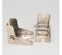 Paquete de 2 bisagras ocultas, bisagras para puerta de trampa para puertas de gabinete plegables con autobloqueo, extensiones de mesa plegable de cocina